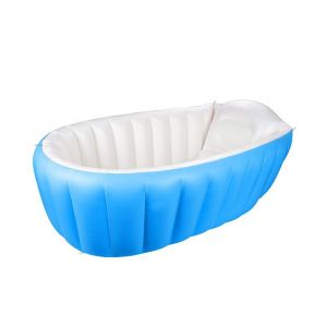 Baignoire gonflable pour b&eacute;b&eacute; avec si&egrave;ge central antid&eacute;rapant, dimensions 90 x 60 x 30 cm, id&eacute;ale pour les enfants de 1 &agrave; 3 ans, facile &agrave; ranger et &agrave; transporter - Neuf