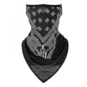 (Noir) Multi-Usage Biker Cycling Balaclava Neck Tube Snood Foulard Masque Facial Bandana - Neuf