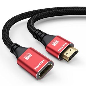 C&acirc;ble d'extension HDMI 2.1 8K m&acirc;le &agrave; femelle Compatible avec PC HDTV - 2m - Neuf
