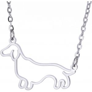 Kal-- Collier Teckel En Acier Inoxydable - Bague Teckel Personnalisable - Teckel - Bijoux Pour Femmes Et Hommes - Animaux De Compagnie - Neuf