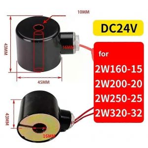 1set 2W160-15 Bobine d'électrovanne électrique étanche Pneumatique pour l'eau Huile Air 14mm / 16mm Vannes Collecteurs Accessoires - Neuf