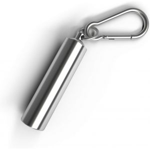 Porte-Clés En Acier Inoxydable Pillbox Boîte À Comprimés De Haute Qualité Capsule Étanche Pour Boîte De Rangement Sur Le Pouce Avec Mousqueton (1 Pièce Argent) - Neuf