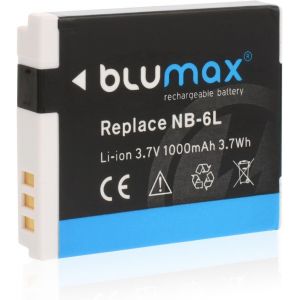 Blumax Batterie pour Canon NB-6L 1000 mAh Compatible avec Canon PowerShot D30 SX170 SX240 SX260 SX270 SX280 SX500 SX510 SX520 SX530 SX540 SX600 SX610 SX700 SX710 S9 0 S95. S120 S20 - Neuf