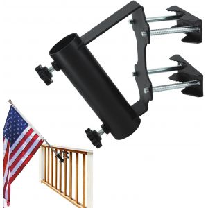 Mevronisshop-Support Robuste Pour M&acirc;t De Drapeau, Balustrade, Camion, Support Mural, Installation Horizontale Et Verticale, Solide Et Antirouille - Neuf