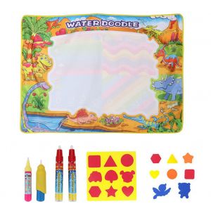 Tapis De Dessin A L'eau Pour Bebe Et Enfant, 110 X 80 Cm, Ensemble De Stylos, Tableau A Dessin, Peinture, Ecriture, Motif Animal - Neuf
