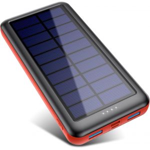 Hui-Batterie Externe Solaire 26800mah,[2024 Upgrade Control Ic] Chargeur Solaire 3 Entrées&2 Sorties Power Bank Charge Rapide Avec Usb C Entrée Pour Iphone 15/14/13 Pro Max Samsung Etc - Neuf