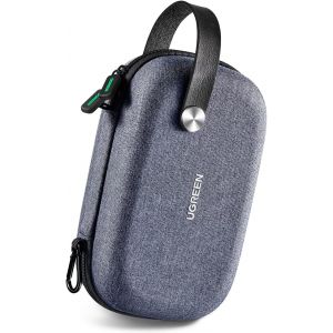 KALANKA-Sac Rangement Accessoires Électroniques Pochette Câble Étanche Sacoche Protection de Voyage Antichoc Organisateur pour Clé USB Chargeur Disque Dur Batterie Externe Carte Mémoire (Gris) - Neuf
