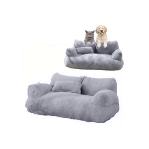 Canap&eacute;-Lit Pour Chats Et Chiens, Nid Douillet En Peluche Lavable Avec Oreiller, Chaud En Hiver, Antid&eacute;rapant, Diff&eacute;rentes Tailles - Neuf