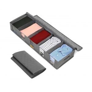 Organiseur de placard pliable et anti-poussière ¿ Support de rangement polyvalent pour vêtements et accessoires ¿ Gris - Neuf