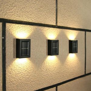 Sansh-Lampe Solaire Exterieur Jardin, 4 Pack Lampe Solaire Extérieu Avec Lumière Blanche Chaude, Sans Fil Ip65 Étanche Lumiere Solaire Exterieur Pour Outdoor Clôture Cour Véranda - Neuf