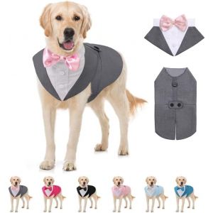 Jgd-Smoking Pour Chien, Costume Formel Pour Chien De Petite Et Moyenne Taille, Smoking De Mariage Pour Chiens Avec N?ud Papillon Noir Amovible, Chiens Costume Formel Pour F&ecirc;te De Mariage Festival - Neuf