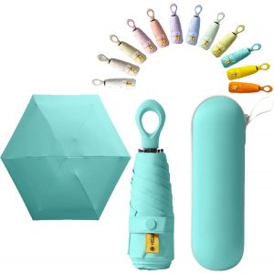 Mini Parapluie De Poche Pliant De Voyage Protection Uv Upf 50/Anti Tempete Ultra L&eacute;ger Et Femme R&eacute;sistant Aux Compact Portable Umbrella - Neuf