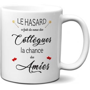 Eryi-Tasse-Mug Cadeau Collègue Travail - Collègues Et Amies - Anniversaire Femme Départ Job Entreprise (Amies 2) - Neuf