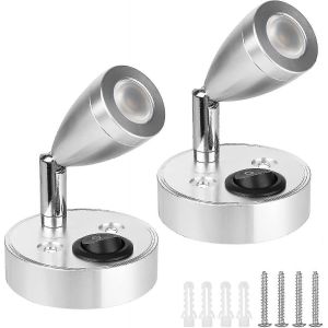 2pcs 12v Led Spot Lampe De Lecture,Lumière Intérieure 3w Rv,Lampe Murale De Chevet 180 Rotation 3000k Lumière Chaude Pour Camping-Car Camping-Car Caravane Intérieur De Bateau Led - Neuf