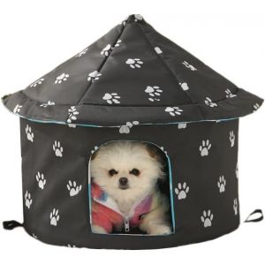 Niche Pour Chat Niche D'int¿¿Rieur Pour Chien Pliable Amovible Lit De Couchage Avec Coussin Pour Animal Domestique-Nid Chats,Hamsters,Lapin Toutes Saisons Niche Ext¿¿Rieur Imperm¿¿Able - Neuf