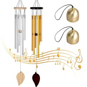 Nouvelhorizonstore-Carillons &iquest;&iquest; Vent D'ext&iquest;&iquest;Rieur : 2 Pi&iquest;&iquest;Ces &iquest;&iquest; Suspendre 6 Tubes Carillon De Vent Avec 2 Pi&iquest;&iquest;Ces De Clochette, Carillons &iquest;&iquest;Oliens En M&iquest;&iquest;Tal Carillon Pour L'ext&iquest;&iquest;Rieur D&iquest;&iquest;Coration De La Maiso - Neuf