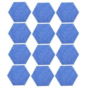 Kit de 12 panneaux d'absorption acoustique hexagonaux en mousse insonorisante pour la maison, bleu - Neuf