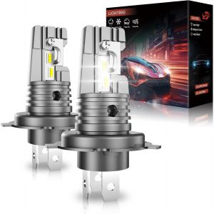 YEMAESRE-Ampoule Led H4 24000Lm 600% Ultra Bright 6500K Blanc Froid, Canbus Plug & Play, Paquet De 2 - Neuf