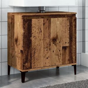 Armoire D'évier Vieux Bois 58x33x60 Cm Bois D'ingénierie - Neuf