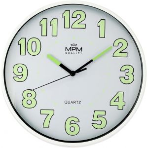 ChenQuanSarl-Lumini Horloge Murale Avec Luminescence, Mouvement À Quartz, Balayage, Blanc/Vert, Décoration Murale ¿ 247 X 45 Mm, Design Rond, Horloge Murale Moderne Pour Salon, Cuisine, Bureau, Chamb - Neuf