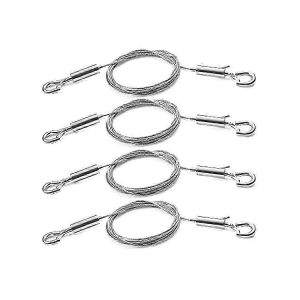 4pcs 2m X 1.5mm Adjustable Photo Hanging Wire Kit-Heavy Duty Stainless Steel Wire Rope,Holds Up - Neuf