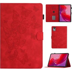 KAL-Coque Pour Lenovo Tab M11 11 Pouces 2024 (Tb330Fu/Tb330Xu) &Eacute;tui De Protection Case Tablette Housse Smart Cover Avec R&eacute;veil/Veille Pour Lenovo Tab M11 2024, Rouge - Neuf