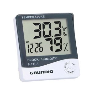 Station M&eacute;t&eacute;o Int&eacute;rieure, Thermom&egrave;tre et Hygrom&egrave;tre Num&eacute;rique, Station de Mesure de Temp&eacute;rature et D'humidit&eacute; Sans Fil, Avec Minuterie, Alarme et Calendrier, Grand &eacute;cran LCD - Neuf