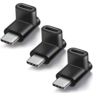 KALANKA-3 Pi&egrave;ces Adaptateur USB-C Type C m&acirc;le &agrave; Femelle &agrave; 90 degr&eacute;s, coud&eacute; vers Le Haut et vers Le Bas, Extension USB-C USB 3.1 Type-C pour Tablette, t&eacute;l&eacute;phone Portable, Ordinateur Portable - Neuf