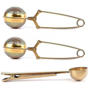 Ensemble de 2 infuseurs à thé 1 cuillère à thé - Passoire Boule de filtre avec cuillère multifonctionnelle parfaite pour infuser des feuilles en vrac - Neuf