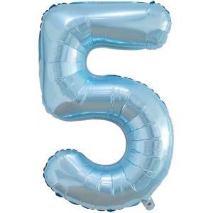 Ballon Chiffre Anniversaire 5 Bleu Perle,0123456789,10-19,20-25,30,40,50,60,70,80,90 Ballon Numero 5 an Deco Birthday Soutenir l'hélium - Neuf