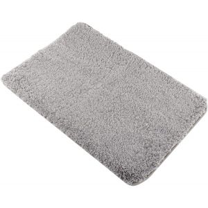 KAL-Tapis De Bain Antidérapant, En Microfibre, Super Absorbant, Lavable En Machine, Adapté Pour Salle De Bain (40 X 60 Cm, Gris) - Neuf