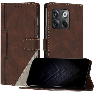 Kal-Étui Pour Oneplus Ace Pro/Oneplus 10t, Housse En Cuir Pu Avec [Protection Antichoc Tpu] [Fonction Support] [Porte-Cartes ] Antichoc Magnétique Coque Pour Oneplus Ace Pro - Marron - Neuf
