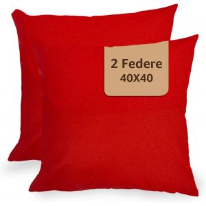 CAUC-Housses de coussin pour canap&eacute;, 40 x 40 cm, 40 x 40 cm, taies d'oreiller, canap&eacute; et chambre &agrave; coucher, taies d'oreiller d&eacute;coratives, canap&eacute; 2 pi&egrave;ces, rouge feu - Neuf