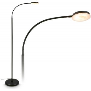 Ulteronixshop-Briloner - Lampadaire Tactile, &Agrave; Intensit&eacute; Variable, Orientable, Fonction M&eacute;moire,Lampadaire Sur Pied Salon, Lampe Sur Pied, Lampadaire Salon, 125,5 X 21 X 45 Cm, Noir - Neuf