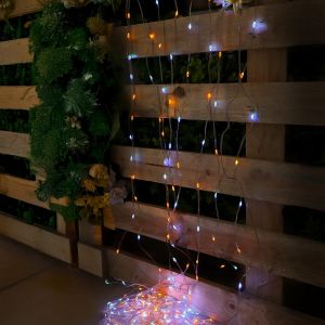 KAL-- Guirlande Rideau Led Extérieure Avec Usb, Longueur 3 * 3M, Lumière Rvb : Lumières Changeantes De Couleur, Étanche Ip65, Idéale Pour Les Terrasses Et Les Jardins. Lm2966. - Neuf