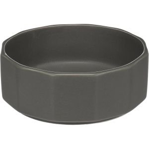 Kal-Gamelle Pour La Nourriture Et L'eau Valerio Rond Gris Pour Chiens - 16x6cm 800ml - Durable, Pratique Et Élégante - Neuf