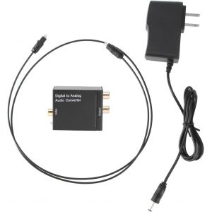 Convertisseur Audio Numérique à Analogique Spdif R pour TV et DVD avec Câble Optique Adaptateur Audio Compact et Durable - Neuf