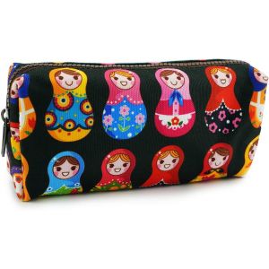 MAA-Trousse à crayons en toile avec fermeture éclair pour poupée russe, sac à main pour enseignant, boîte à gadgets, trousse de maquillage Kawaii - Neuf