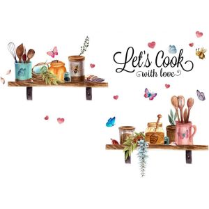 Autocollants cuisine Chambre d'enfants cuisine effet 3D cuisine Ultimate Wall stickers cuisine stickers muraux cuisine - Neuf