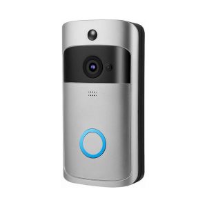 Sonnette vidéo Wi-Fi intelligente HD avec vision nocturne et alertes de mouvement ¿ Interphone sans fil pour une sécurité optimale à domicile - Neuf