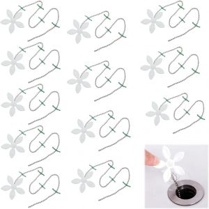 SJZG-12 Pcs Attrape Cheveux Pour Douche 6X44Cm Forme De Fleur Filtre Douche Utilis&eacute; Dans Salles Bains Et Baignoires Pour Eviter Le Colmatage Des Tuyaux D'&Eacute;vacuation - Neuf