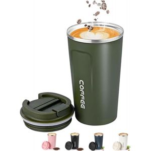 Sjzg-Tasses De Voyage Isothermes U2013 Tasses &Agrave; Caf&eacute; R&eacute;utilisables Avec Couvercle &Eacute;tanche U2013 Garde Les Boissons Chaudes Ou Froides (Vert/510 Ml) - Neuf