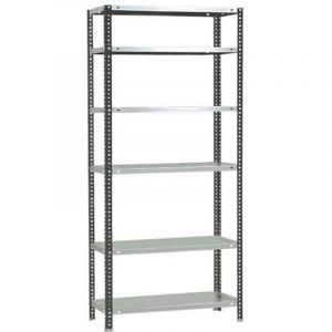 Tag&egrave;re Rangement, 2000x800x300 Mm, 6 Niveaux, 100 Kg Capacit&eacute; De Charge Et Point De Flexion, M&eacute;tal , &eacute;tag&egrave;re Garage, Anthracite/blanc - Comfort - Simonrack - Neuf