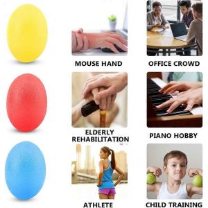 Balles De Préhension En Forme D'?Uf,3 Pièces Entraîneur De Doigts Balles De Préhension En Forme D'?Uf,Entraînement De La Main De Balle - Neuf