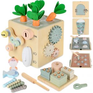 ChenQuanSarl-Jeux Montessori 1 An, Montessori Jouet Bebe, Cadeau Enfant 1 An Thanksgiving Anniversaires Noël Pâques Pour Fille Garcon 1 2 3 4 Ans - Neuf