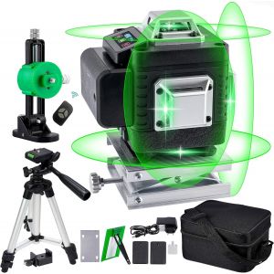 ChenQuanSarl-Niveau Laser 4 X 360°, 4D 16 Lignes Metre Laser Rotatif Horizontal Vertical D'Outil, Autonivelant De Niveaux Avec D'Auto-Nivellement Avec Batteries Rechargeables Intégrées - Neuf
