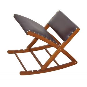 Tabouret / Repose-Pieds Jambes Balan&ccedil;oire Pliable Et R&eacute;glable En Bois Massif Tabo05008 - Neuf
