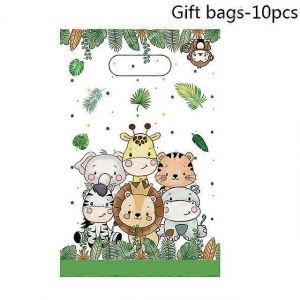 Décorations de nappe 180 * 108CM Jungle Safari Thème Fournitures de fête Couverture de table jetable Douche de bébé Enfant Anniversaire Party Favors - Neuf