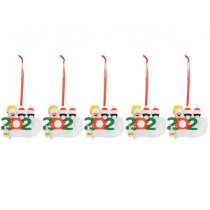 5pcs bonhomme de neige en silicone arbre de Noël pendentif bricolage mignon décoration d'ornement de NoëlNoir + Noir A-B - Neuf
