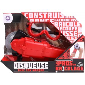 ERYI-Les Pros Du Bricolage - Disqueuse - Bricolage - 092204 - Noir - Plastique - Jeu D'Imitation - Travaux - Construire - Jouet Enfant - Boite À Outils - À Partir De 3 Ans - Neuf